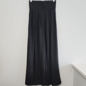 Gracia Black Wide-Leg Trousers Size Medium
